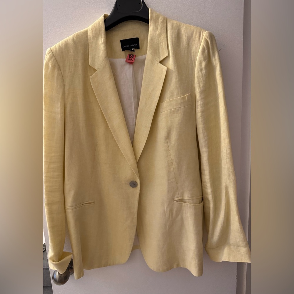 Yellow Linen Blazer
